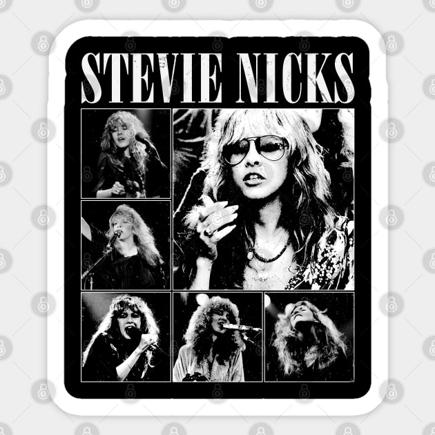 Stevie Nicks Vintage, Retro 90s Stevie Nicks, Fleetwood Mac Band, Fleetwood Mac Retro Graphic Sticker by Hoahip